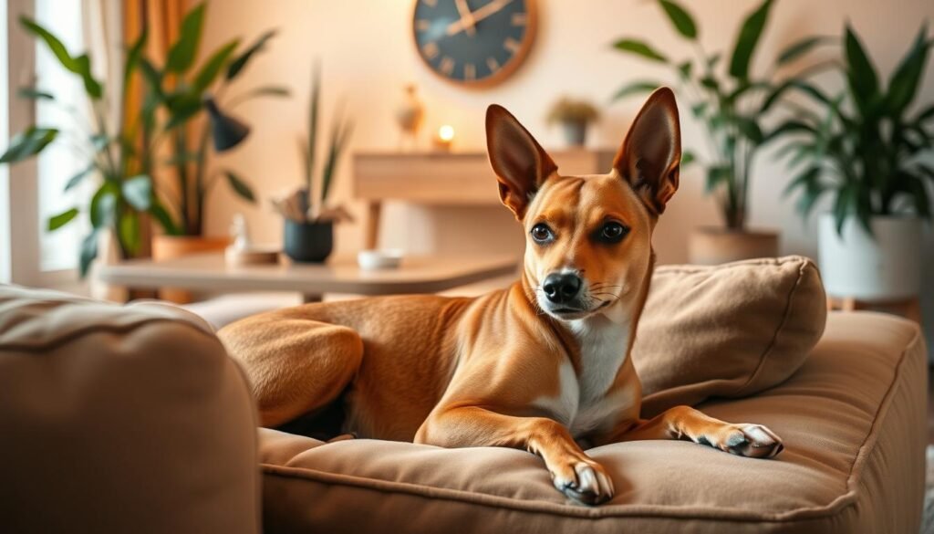 Basenji in a home environment