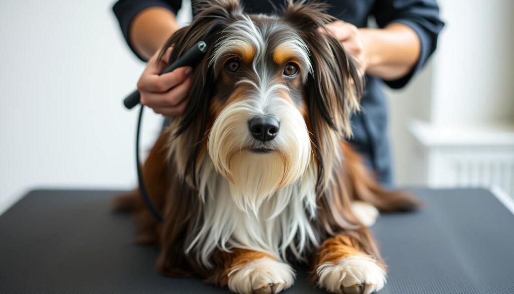 Bearded Collie grooming