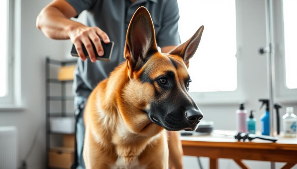 Belgian Malinois grooming