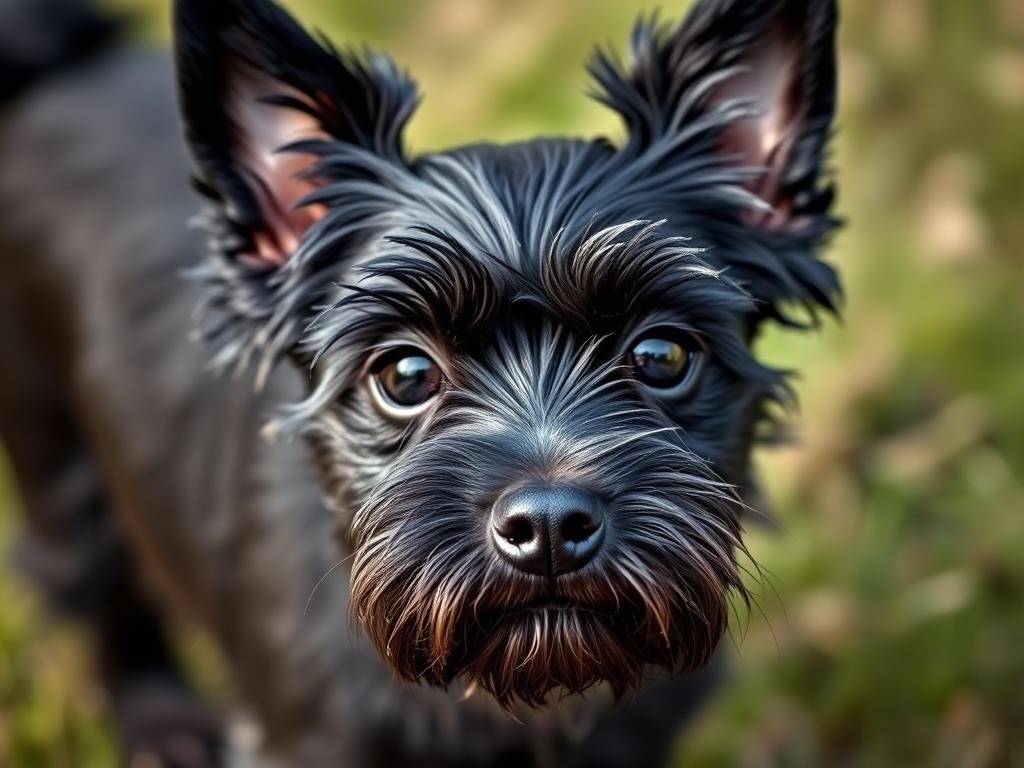 Affenpinscher dog with characteristic monkey-like facial expression