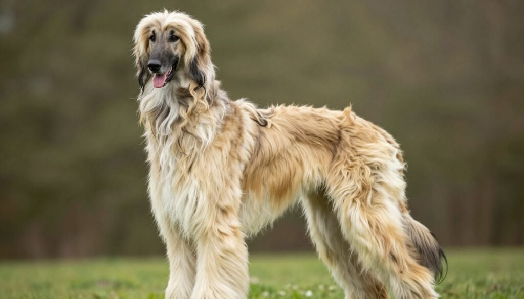Beautiful Afghan Hound portrait showing breed magnificence