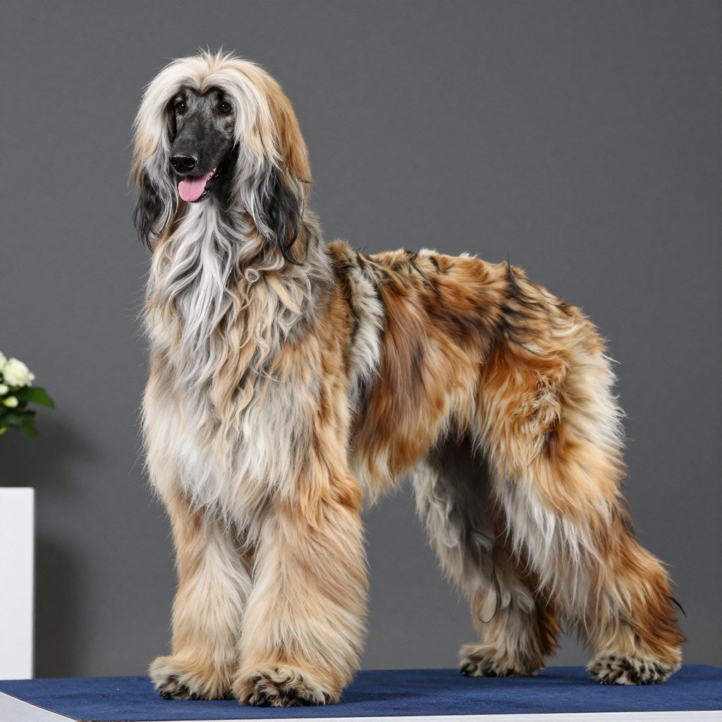 Brindle Afghan Hound showing pattern variation
