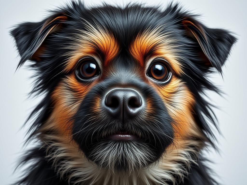 Close-up of Affenpinscher head showing facial features