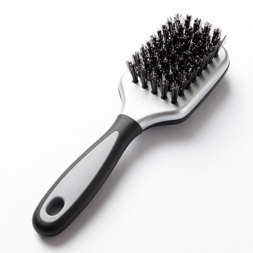 Slicker brush for detangling Afghan Hound coat