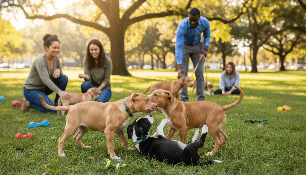 pit bull puppies socialization