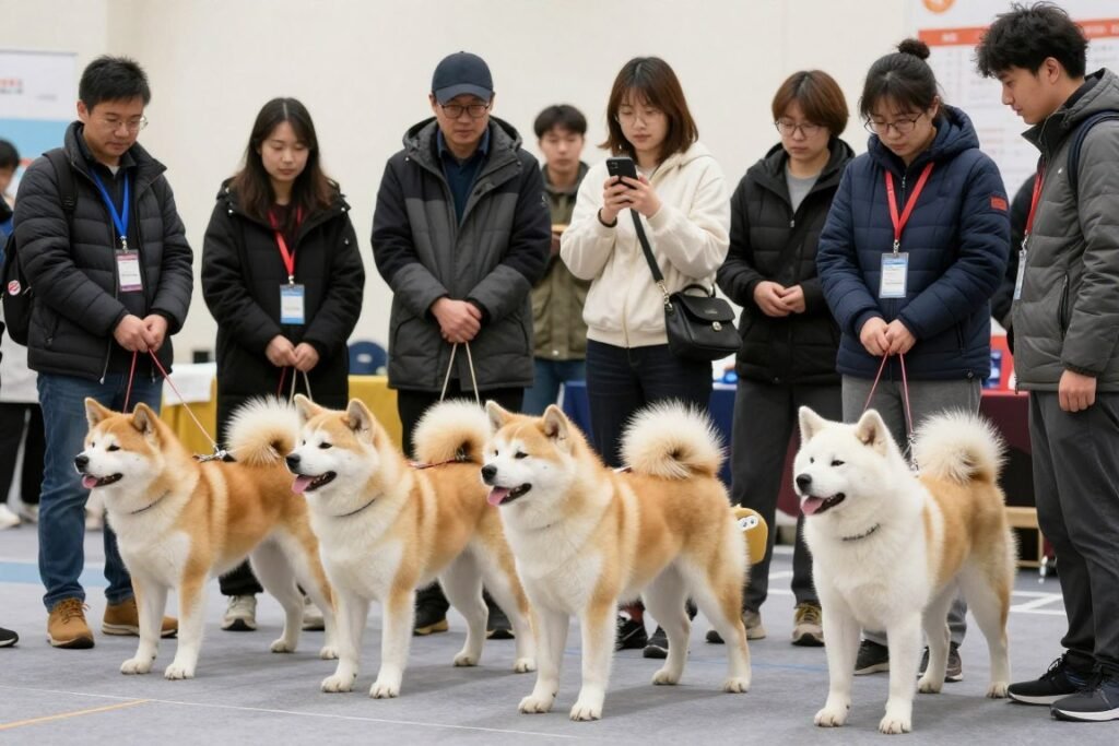 Akita breed club event or dog show