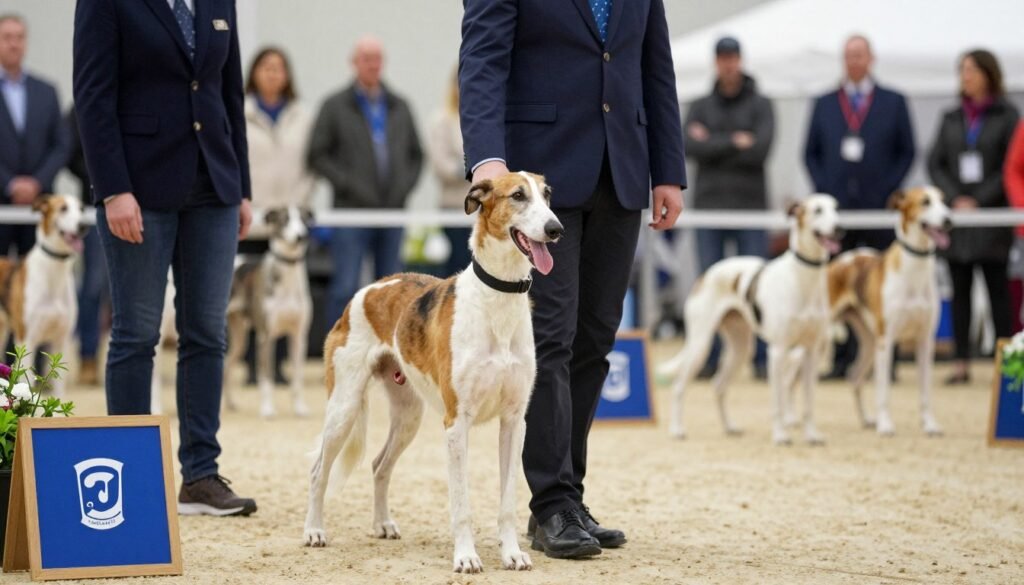 American Foxhound at breed club event or dog show