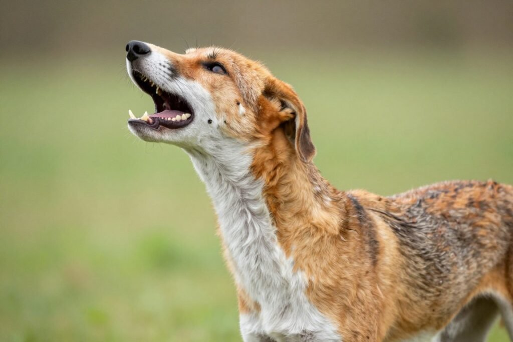 American Foxhound demonstrating vocal behavior
