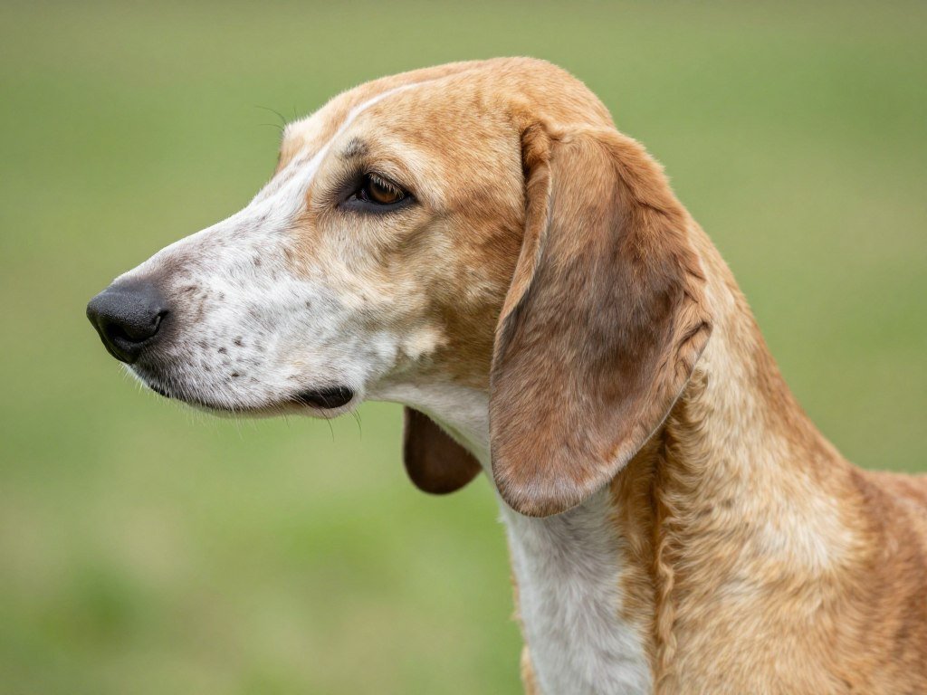 American Foxhound ears demonstrating proper length and placement