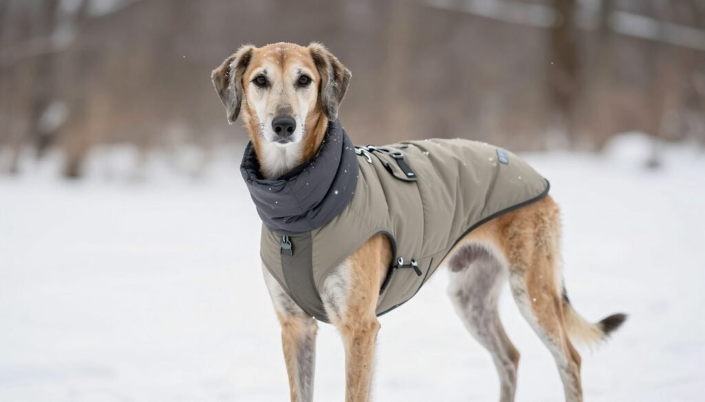 American Foxhound in winter conditions