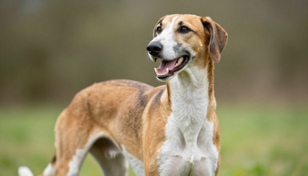 Happy American Foxhound embodying the breed's best qualities