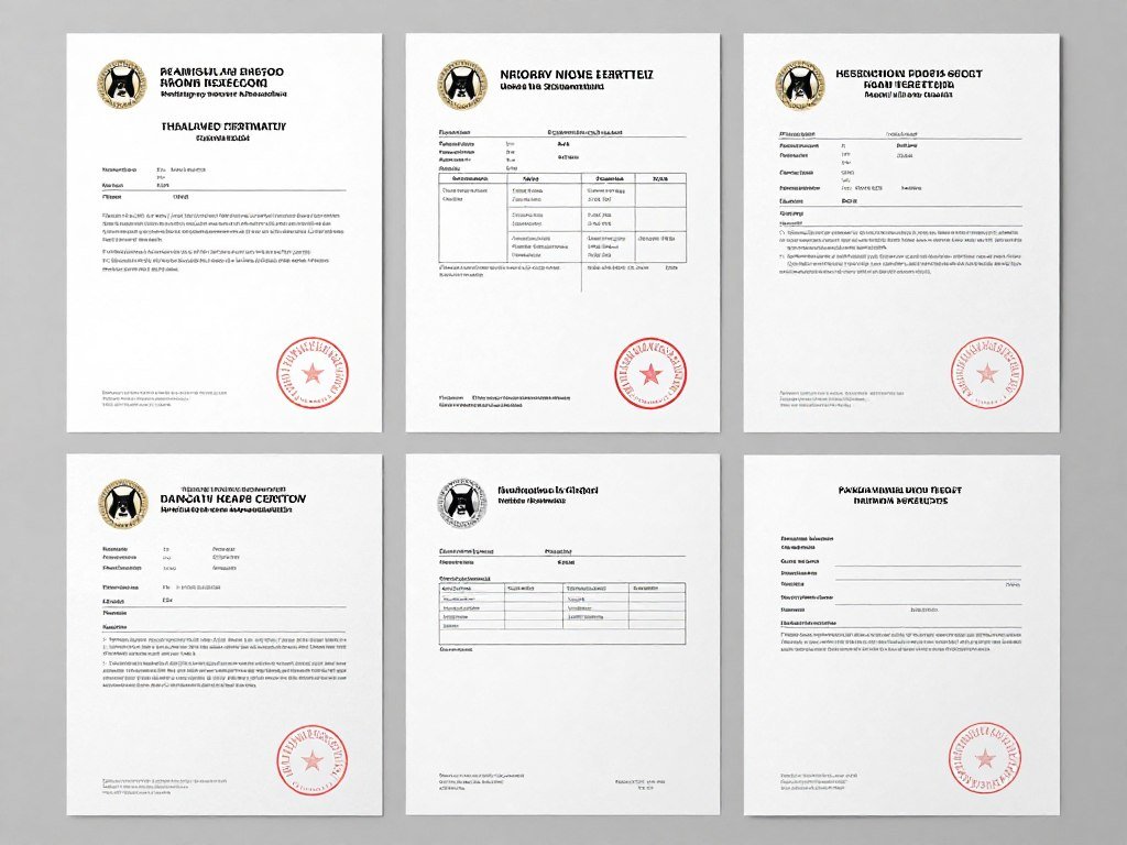 Health certificates and breeding documentation
