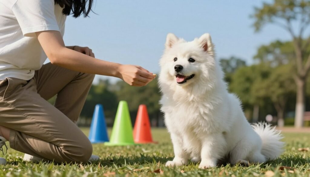 Positive reinforcement training for an Eskie breed Positive reinforcement training for an Eskie breed