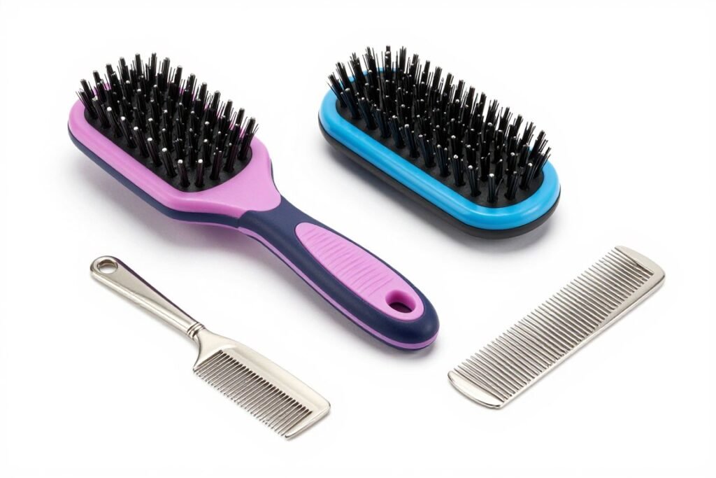 Professional dog grooming brushes and combs
