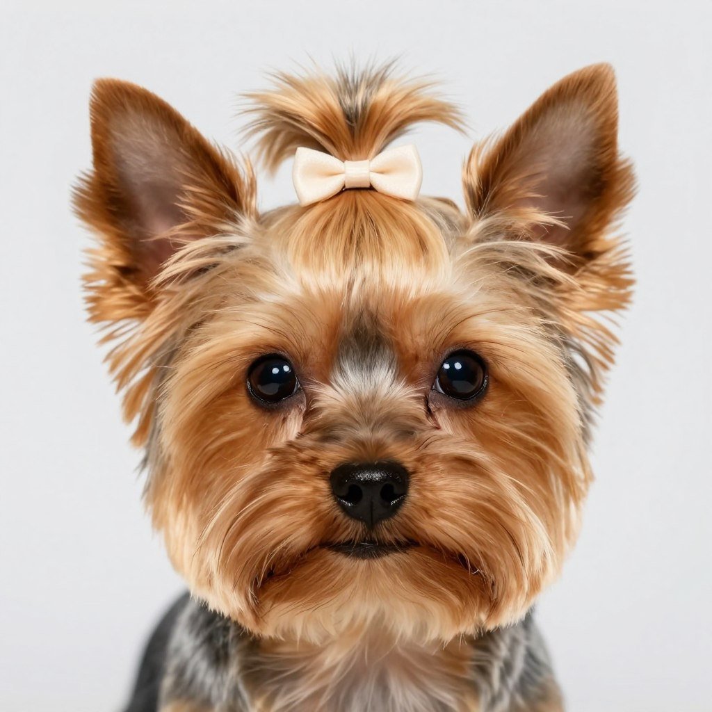 Yorkshire Terrier head study showing facial features