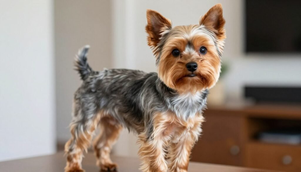 Yorkshire Terrier showing confident and alert personality